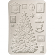 Silikonform A5 - White Christmas Tree - Stamperia