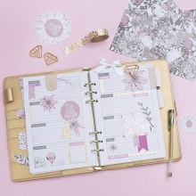 Skiljeblad Månader Journaling A5 Lila Akvarell Bullet Journal