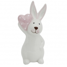 Påskpynt - Kanin 12 cm - Rosa Hjärta