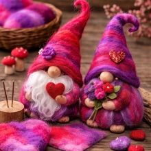 Kardad Ull 25g - Space Dyed Wool - Purple Pink