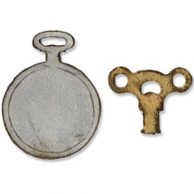 Sizzix Movers & Shapers Magnetic Dies Mini Clock Key Pocket Watch