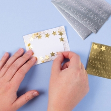 Stickers 13 mm Silver stjärnor 6 ark 288 st Klistermärken