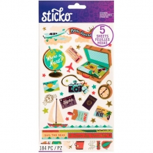 Klistermärken Sticko - Bon Voyage Flip Pack - 184 st
