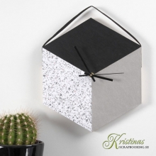Klocka av bricka och läderpapper DIY Inspiration