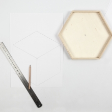 Klocka av bricka och läderpapper DIY Inspiration