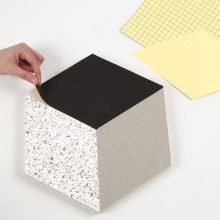 Klocka av bricka och läderpapper DIY Inspiration