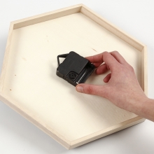Klocka av bricka och läderpapper DIY Inspiration