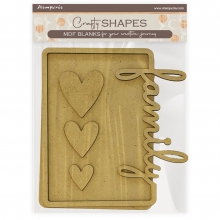 MDF Crafty Shapes Blanks - Plate Family Hearts - Stamperia