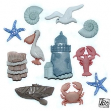 Knappar Figurer Ocean View Figurknappar till scrapbooking, pyssel och hobby