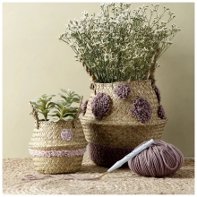 Korg av Sjögräs 13/24 cm, dia 27 cm Kruka Vas