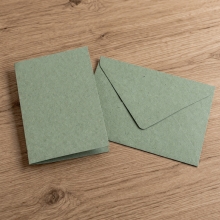 Kort Eucalyptus A6 Inbjudningskort, kortbas, dubbla kort bröllop