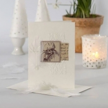 Kort och kuvert - 12,7x17,8 cm - Råvit - 4 set