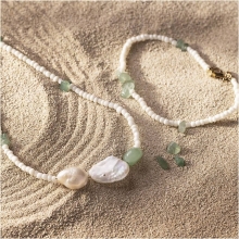 Kristallpärlor Klar Kvarts 7-12 mm 63 st - Äkta natursten