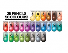 Chameleon Färgpennor 25 Colour Tone Pencils 50 Colours Pennor