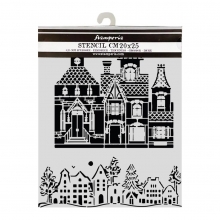Schablon 20x25 cm - Christmas House