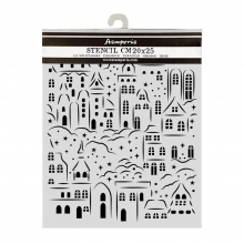 Schablon 20x25 cm - Christmas Village