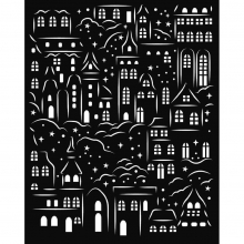 Schablon 20x25 cm - Christmas Village