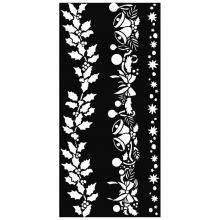 Schablon 12x25 cm - Christmas Borders