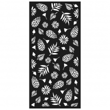 Schablon 12x25 cm - Christmas Pinecones Pattern