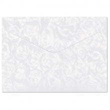 Kuvert Envelope Rose White Pearl Wedding Metaliic