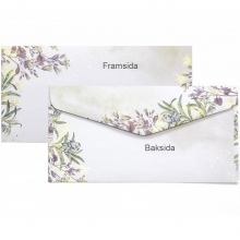 Kuvert 110 x 220 mm - 10 st - Metallic Flower Garden