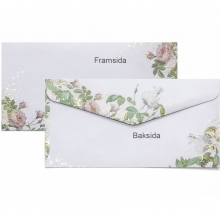 Kuvert 110 x 220 mm - 10 st - Metallic Rose Garden