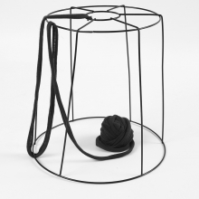 Lampskärm av spagettigarn med långa strimlor Inspiration Textil Sömnad Broderi