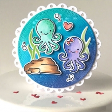 Clear Stamps 3´X2´ Lawn Fawn Octopi My Heart Stämpel Dies Stans Bröllop Kärlek