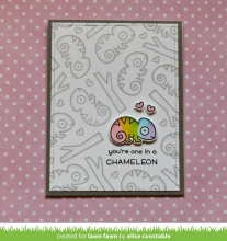 Clear Stamps 3"X2" Lawn Fawn One in a Chameleon Stämplar