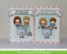 Clear Stamps 4"X6" Lawn Fawn Screen Time Stämplar