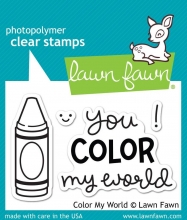 Lawn Fawn Clearstamps Color My World Silkonstämpel