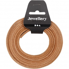 Brett Läderband 2m Brunt 10mm Läder Snöre Band