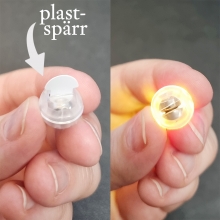 Mini LED-ljusklot 15 mm - 10 st - Varmvitt Ljus