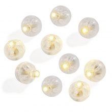 Mini LED-ljusklot 15 mm - 10 st - Varmvitt Ljus