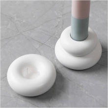 Silikonform donutformad ljushållare, 1 st, matt transparent, packshot.