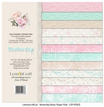 Paper Collection Kit 12x12 LemonCraft Yesterday Scrapbooking Papper