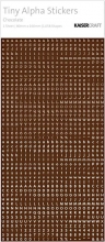 Tiny Alphabet Stickers 4x4 mm - Chocolate - 1058 st