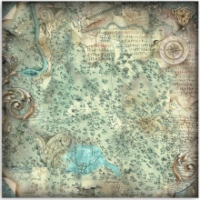 Fabric Magic Forest Stamperia - 4 st - 30x30 cm