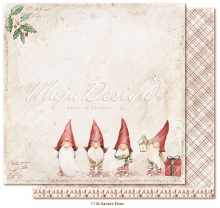 Papper Maja Design Traditional Christmas Santas Elves Julpyssel