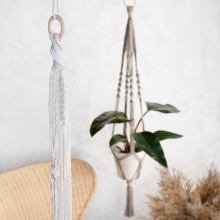 Makramégarn 4 mm - Blå - 55 m - 330 g