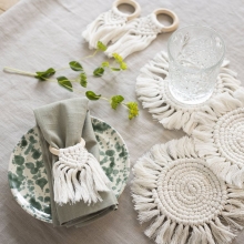 Makramégarn 2 mm - Råvit - 198 m - 330 g