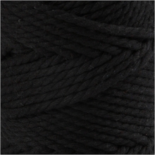 Makramégarn 4 mm Svart 55 m 330 g Knytgarn