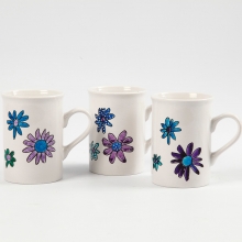 Porslin - Glaspennor - 12 st Opaque Färger 1-3 mm