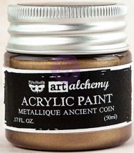 Finnabair Alchemy Acrylic Paint - Metallique Ancient Coin