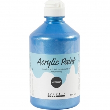 Akrylfärg Metallisk Pärlemo - 500 ml - Blå