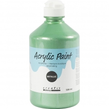 Akrylfärg Metallisk Pärlemo - 500 ml - Ljusgrön