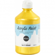 Akrylfärg Metallisk Pärlemo - 500 ml - Gul