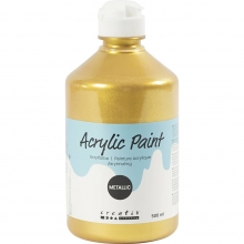 Akrylfärg Metallisk Pärlemo - 500 ml - Guld