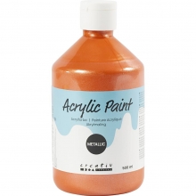 Akrylfärg Metallisk Pärlemo - 500 ml - Orange