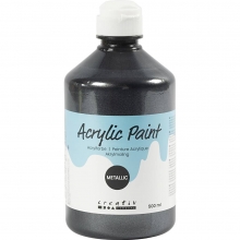 Akrylfärg Metallisk Pärlemo - 500 ml - svart